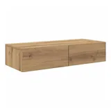 vidaXL Wandregal mit Schubladen Artisan-Eiche 80x33x17cm Holzwerkstoff