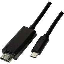 Logilink USB-C auf HDMI Adapterkabel 3 m Schwarz