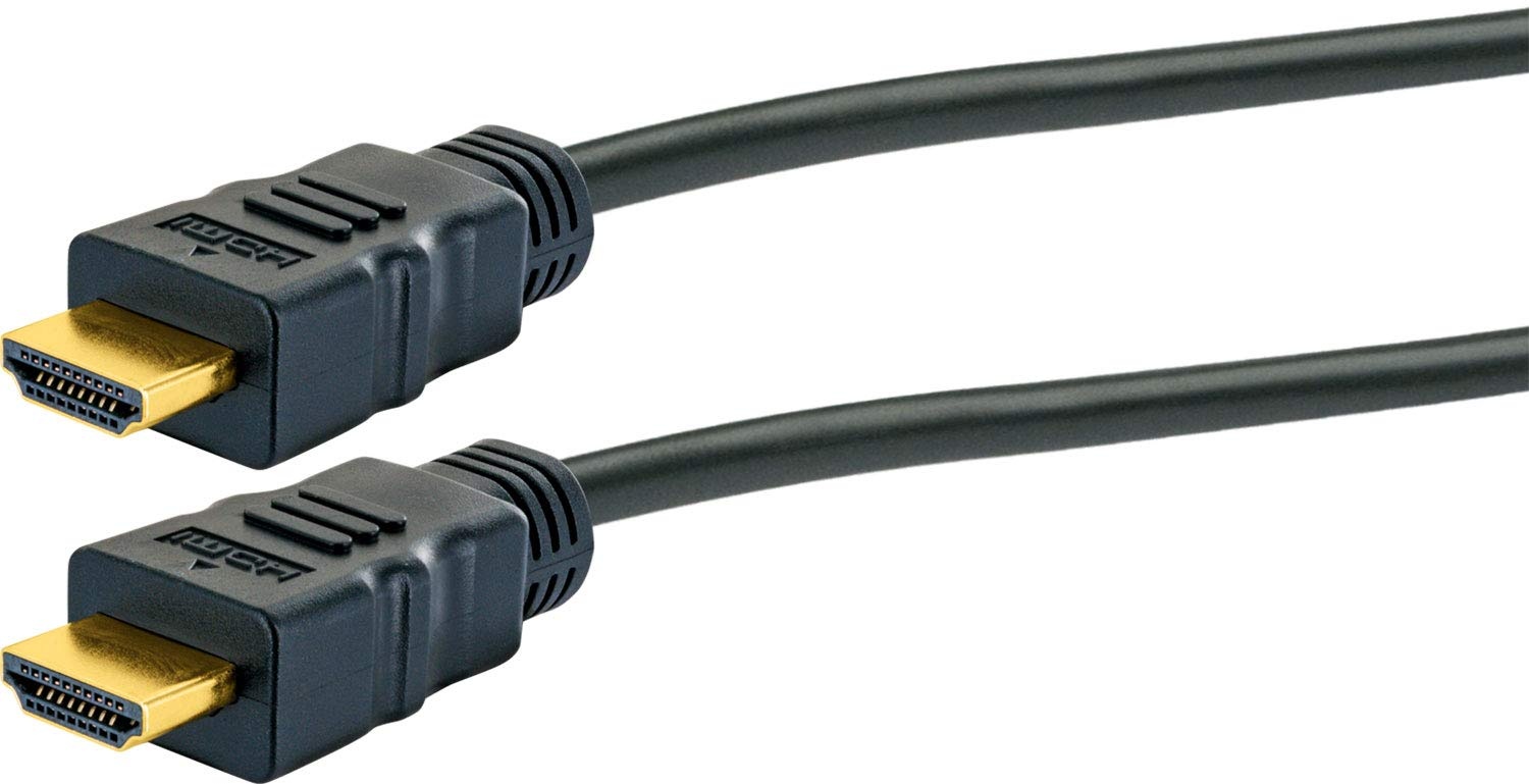 Schwaiger High-Speed-HDMI-Kabel mit Ethernet, 1,5m, schwarz, HDMI Stecker > HDMI Stecker, Ultra HD, 4K, 3D, 18 Gbit/s