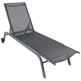 VCM Sonnenliege 192 x 32 x 58 cm Schwarz
