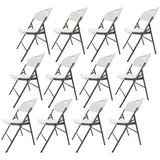 Hti-Living Klappstuhl 43 x 44 x 83 cm weiß 12 St.