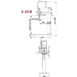 ELMAG STRANDS Getriebe-Tischbohrmaschine S 25 B