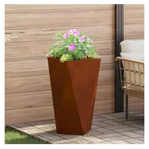 vidaXL Pflanzkübel Rostig 40 x 40 x 75 cm Wetterfeststahl