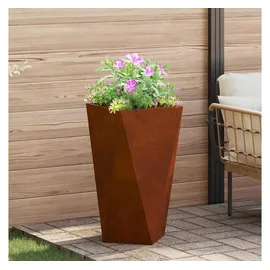 vidaXL Pflanzkübel Rostig 40 x 40 x 75 cm Wetterfeststahl