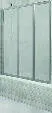 Badewannenfaltwand 2tlg./3tlg. V1 silber matt Acryl Motiv Fine VIGOUR — 2tlg. V1 1150x1400mm silber matt