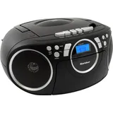 Karcher RR 5042 tragbares Radio mit CD-Player und Kassettenspieler (Batterie-/Netzbetrieb, AUX-In)