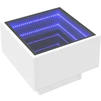 VidaXL Nachttisch mit Infinity-LED Weiß 40x40x30 cm