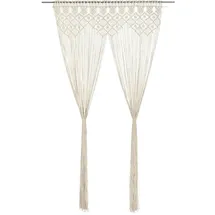 vidaXL Makramee Vorhang Stangendurchzug 140 x 240 cm creme