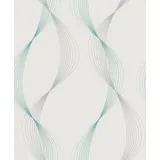 Rasch Textil Vliestapete Grafik 10,05 x 0,53 m 300 g Grau/Weiß/Türkis 475623