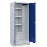 Californian Products CP Putzmittelschrank Classic PLUS 080120-02 S10003 enzianblau, lichtgrau 80,0 x 50,0 x 195,0 cm, aufgebaut