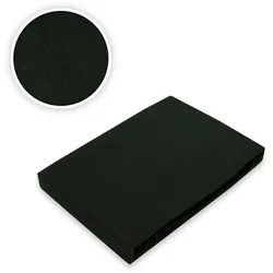 EXKLUSIV HEIMTEXTIL Jersey Spannbettlaken für Wasserbetten Rundumgummizug 200 x 220 cm Schwarz