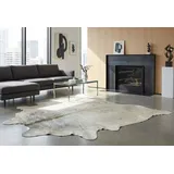 KUHFELL online & NOMAD Fellteppich Kuhfell Teppich Grau-Braun 220×180 cm – für Wohnzimmer & Schlafzimmer