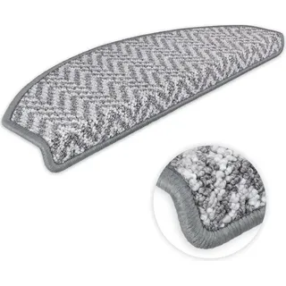 Kettelservice-Metzker Stufenmatten Amsterdam Halbrund Hellgrau 15 Stück