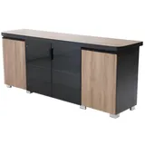Xlmoebel Sideboard Büro Chef Exclusive Schreibtisch aus hochwertigem Holz mit Stauraum (Sideboard), Hergestellt in Europa braun