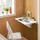 SoBuy Wandklapptisch, Weiß, Holzwerkstoff, 60x6x40 cm, Esszimmer, Tische