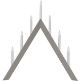 StarTrading Fensterleuchter ARROW 7 warmweiße Glühlampen H: 64,5cm Holz hellgrau