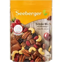 Seeberger Schoko-Mix 5er Pack, Einzigartige Schokoladen-Mischung mit Pekannüssen, Cashews, Cranberries und Kirschen - knackig & lecker - vegan (5 x 150 g)