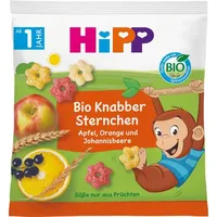 HiPP Kindersnack Knabber Sternchen mit Apfel, Orange und Johannisbeere,
