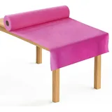 Tischdeckenrolle 1,18x25m, Dunkelrosa, Einweg Stoffähnlich, Tischdecke, Party & Deko, Vlies Meterware, Papiertischdecke Rolle, Flexibel Zuschneidbar, Platzsparend Für Bankettfeiern Eventdekoration