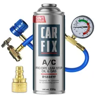 Carfix CARFIX, Kältemittel Ersatzgas r1234yf Auto Klimaanlage Nachfüllset - Klimaanlage Wohnmobil - entspricht 660g, 1 Dose, 5in1, 235g,