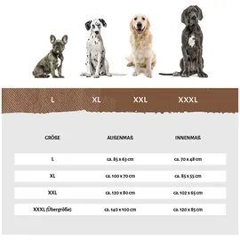 Knuffelwuff Eck-Hundebett Winslow XXL 120 x 80 cm braun