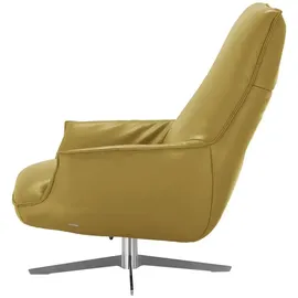 KOINOR Sessel Isira Leder 80 x 102 x 102 cm Grün drehbar mit Kopfteil