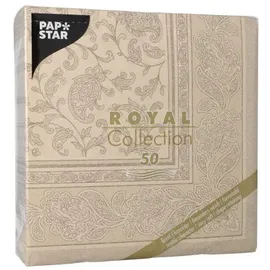 Papstar 50 Servietten ROYAL Collection 1/4-Falz 40 cm x 40 cm sand Rose