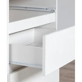 akord furniture factory AKORD A11 in der Farbe Weiß mit 6 Schubladen B135 x H77 x T50 cm