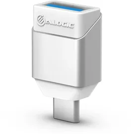 Alogic Ultra-Mini-USB-C auf USB-A Adapter silber