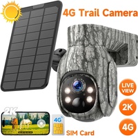 4G LTE Überwachungskamera PIR Wildkamera 3MP PTZ Kamera  SIM Karte & Solarpanel