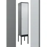 C+P Spind Classic PLUS, Gestell, 1 Abteil, HxBxT 212x40x50cm, Zylinderschloss, Anthrazit/Hellgrau von PROREGAL