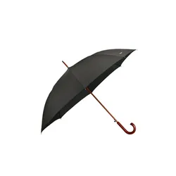 Samsonite Wood Classic S Stick Man Auto Open Black Regenschirm