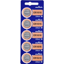 Murata Lithium-Knopfzelle CR 1616 (5 Stk., CR1616, 60 mAh), Batterien + Akkus