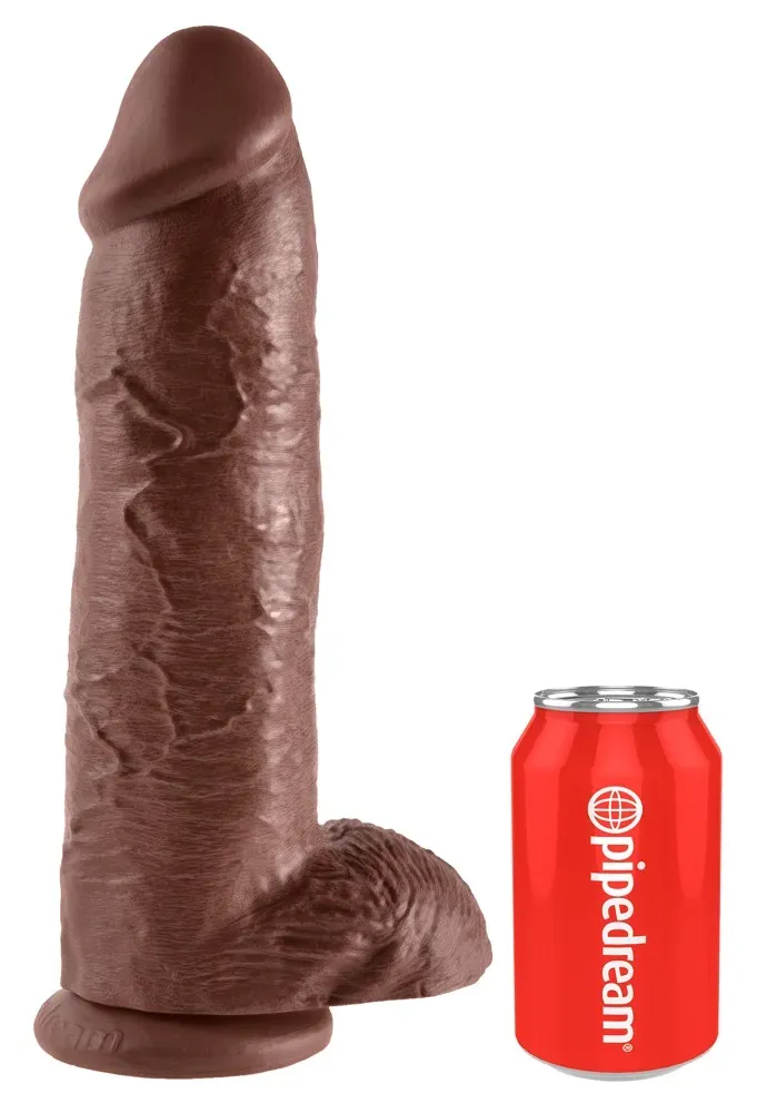 King Cock Dildo mit Hoden Dunkel (30,5 cm, Ø 7,6 cm)