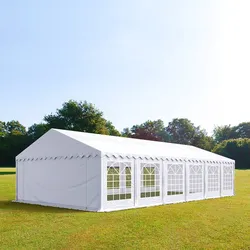 TOOLPORT PRO 5x12m Partyzelt, PVC-Plane, weiß - (6048)