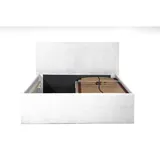 Halmon Schlafkomfort Betten Polsterbett, Gent Weiß 100 x 200 x 32 cm Stauraum Ohne Matratze und Lattenrost