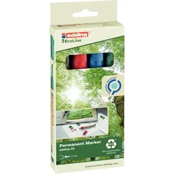 edding Permanentmarker22 Keilpitze 1-5mm 4 Stifte Sortiert