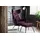 KAWOLA Ohrensessel LOTTE Velvet 79 x 117 x 70 cm Lila mit Hocker