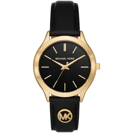 Michael Kors Slim Runway Leder 38 mm schwarz MK7482