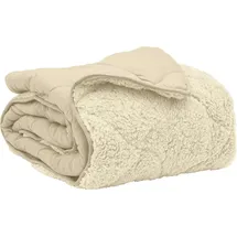 vidaXL Winterbettdecke Creme 200 x 200 cm Mikrofaser und Teddy-Fleece
