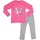 UNITED LABELS Disney Minnie Mouse Schlafanzug für Mädchen - Minnie & Daisy Kinder Pyjama Set Langarm Oberteil mit Hose Pink/Grau (as3, Numeric, Numeric_122, Numeric_128, Regular, 122-128) - 122-128
