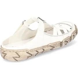 Rieker Damen Clog aus Leder offen mit Klettverschluss und Riricon Sohle L0396, Größe:40 EU, Farbe:Weiß - Weiß 40