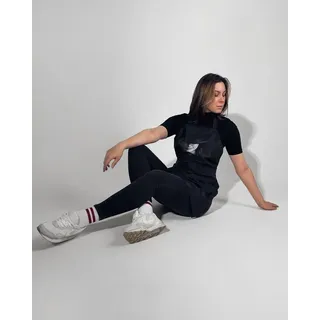 STM Company Kittelschürze Klassische Friseurschürze mit Bild, (mit Taschen, für Friseure, Kosmetikerinnen), Arbeitskleidung & Berufsbekleidung schwarz