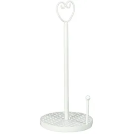 Ambiente Haus Küchenrollenständer Herz in Antikweiß", weiß, B:17cm H:39cm T:17cm, Eisen, Küchenrollenhalter, Halter für Küchenrollen