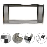 Köhko Designer Hochbeet Rahmen 80 x 40 x 40 cm Silber/Weiß
