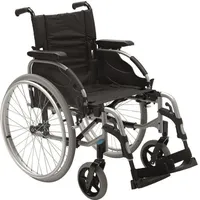 Invacare Rollstuhl Action2 NG mit Trommelbremse Sitzbreite 45,5 cm silbergrau