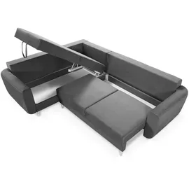 Sonstige Verlage Robin Linda Ecksofa mit Schlaffunktion 2X Bettkasten Kissen Sofa L-Form Schlafsofa Freistehende Eckcouch Schlafcouch Wohnzimmermöbel Wohnlandschaf...