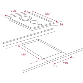Teka Tzc 32320 Ttc Glaskeramikkochfeld 30 Cm 2 Brennern - Black Glass