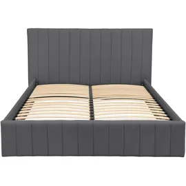 INOSIGN Polsterbett INOSIGN "Effy erhältlich in der Breite 180x200cm", grau (anthrazit), B:203cm H:117cm L:217cm, Betten, Polsterbett, wahlweise mit Lattenrost und King-Matratze (28cm)