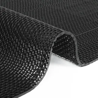 DFENG Drainagematte Bodenmatte 300x90 cm PVC Hohl Drainage Duschmatte Antirutschmatte 5.5mm Dicke Pool-Matte Saunaläufer Rutschfest Kommerzielle Matte für Nasszonen, Schwimmbad, Küche, Balkon, Schwarz
